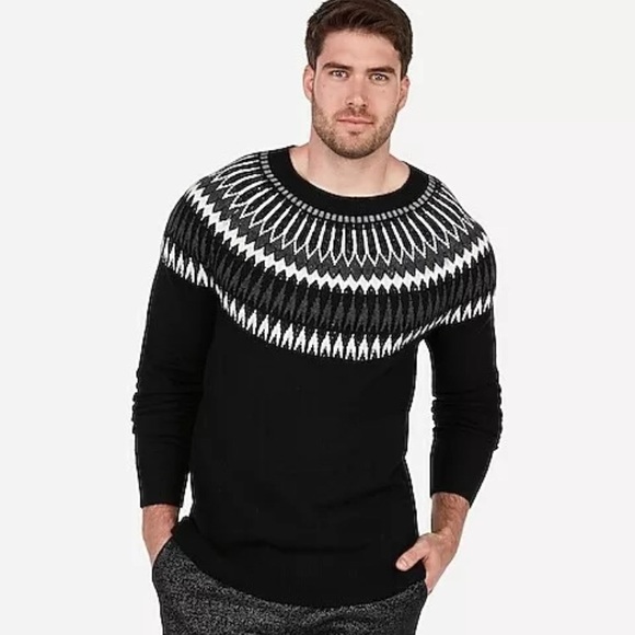 Express Wool Blend Fair Isle Sweater - Picture 1 of 5